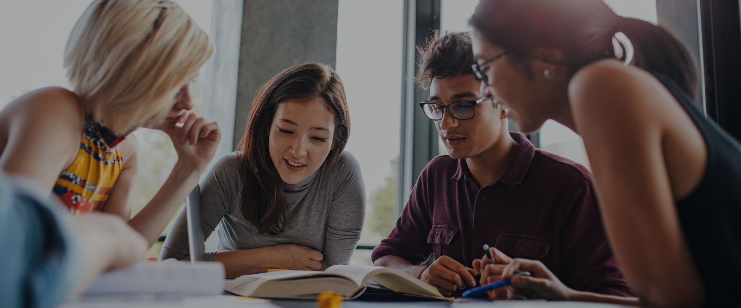 College Students with Book