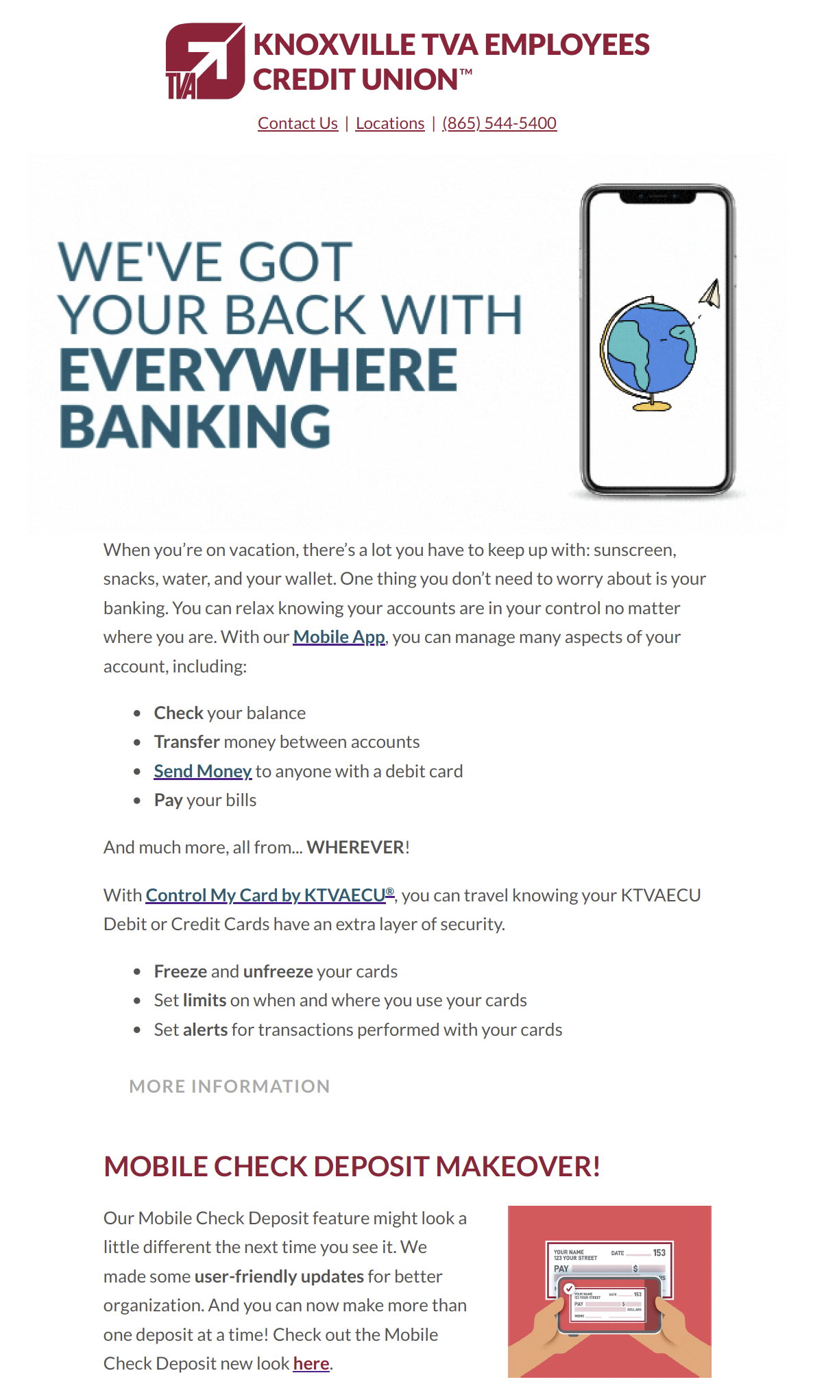 we have your back with everywhere banking