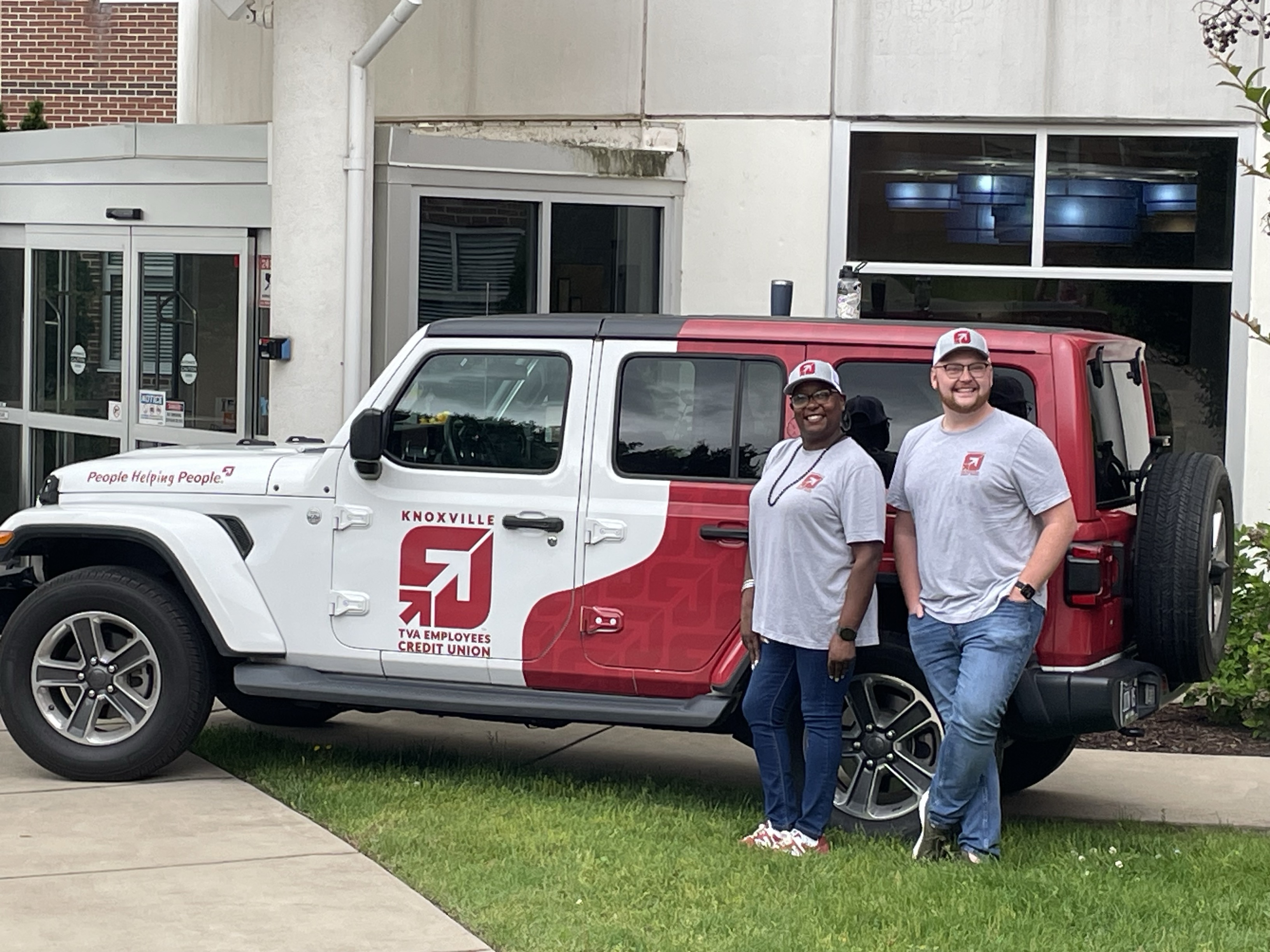 KTVAECU Jeep with staff