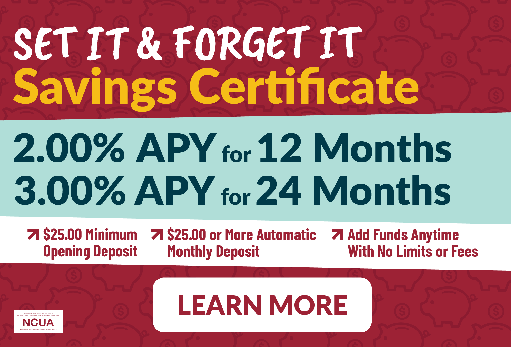 Set It & Forget It Savings Certificate