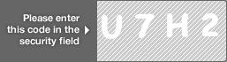 captcha code for visual authentication  letter U number 7 letter H number 2