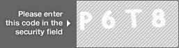captcha code for visual authentication  letter P number 6 letter T number 8