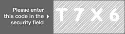 captcha code for visual authentication  letter T number 7 letter X number 6
