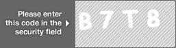 captcha code for visual authentication  letter B number 7 letter T number 8