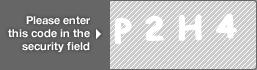 captcha code for visual authentication  letter P number 2 letter H number 4