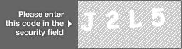 captcha code for visual authentication  letter J number 2 letter L number 5