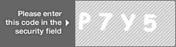 captcha code for visual authentication  letter P number 7 letter Y number 5