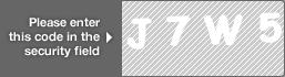 captcha code for visual authentication  letter J number 7 letter W number 5