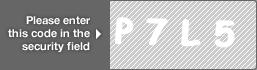 captcha code for visual authentication  letter P number 7 letter L number 5