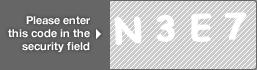captcha code for visual authentication  letter N number 3 letter E number 7