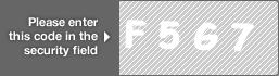 captcha code for visual authentication  letter F number 5 letter G number 7