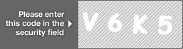 captcha code for visual authentication  letter V number 6 letter K number 5