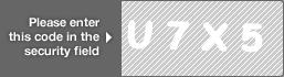 captcha code for visual authentication  letter U number 7 letter X number 5