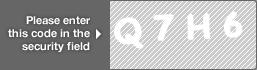 captcha code for visual authentication  letter Q number 7 letter H number 6